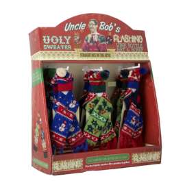 DM Merchandising Uncle Bob's Ugly Sweater Wine Bottle Hat and Scarf Acrylic 1 pk
