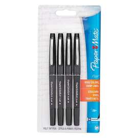 Paper Mate Flair Black Felt Tip Pen 4 pk