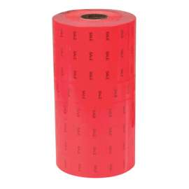 Adhesive Backed Red Price Ticket Labels