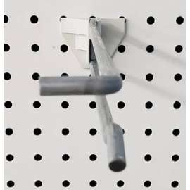 Trion 2.19 in. H X 2.23 in. W X 14 in. L Galvanized Silver Peg Hook With Back Plate 50 pk