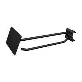 Black Metal Peg Hook with Bin Tag Holder