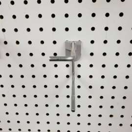 4 in. Silver Galvanized Wire Quick Back Pegboard Hooks Peg Hook With Back Plate 50 each