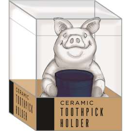 Open Road Brands BBQ Toothpick Holder Ceramic 1 pk
