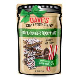Dave's Sweet Tooth Dark Chocolate Peppermint Toffee 4 oz