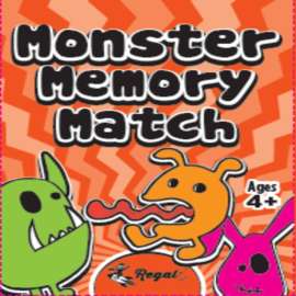 Regal Classic Monster Memory Match Children Card Game Multicolored