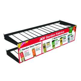 48 in. H X 18 in. W X 8 in. D Black Metal Landscape Fabric Display Rack