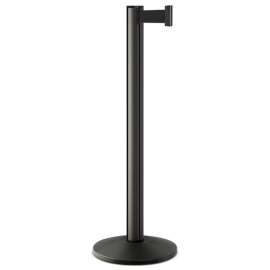 Lavi 40 in. H Black Stanchion With Retractable Belt 1 pk