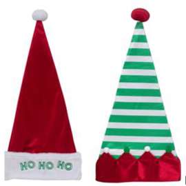 Dyno Assorted Santa Hat Indoor Christmas Decor 24 in.