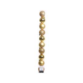 Decoris Gold Shatterproof Baubles Indoor Christmas Decor 2 in.