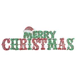Gemmy 19 in. Flat-tastic Merry Christmas Yard Decor