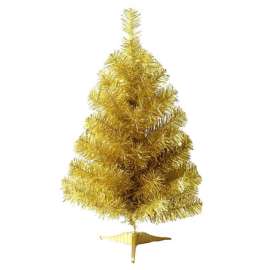 Celebrations Gold Christmas Tree Indoor Christmas Decor 24 in.