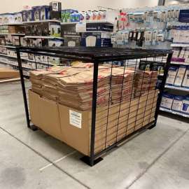 WM Display Group 55 in. H X 49 in. W X 53 in. L Black Pallet Security Cage 1 pk