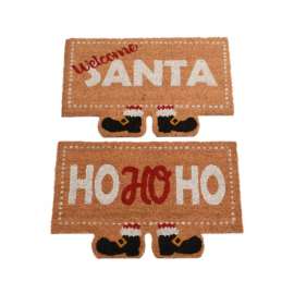 Decoris Multicolored Doormat Coir Indoor Christmas Decor 0.6 in.