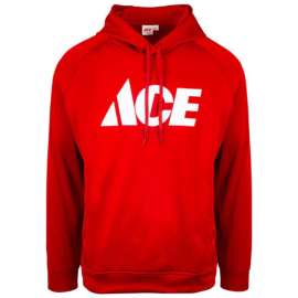 Artcraft XL Unisex Long Sleeve Red Hooded Sweatshirt