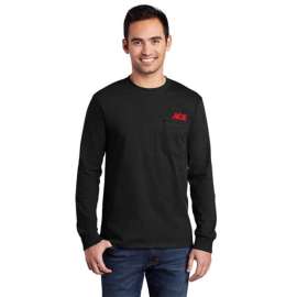 Artcraft L  Unisex Long Sleeve Round Neck Black Pocket T-Shirt