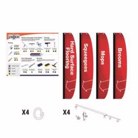 Retail First Inc Unger 4 in. H Assorted Mops and Brooms Signage Kit Metal/Styrene