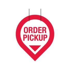 Retail First Inc Red/White Online Pickup Overhead Signage Kit Plastic