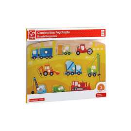 Hape Construction Peg Puzzle Wood Multicolored 10 pc