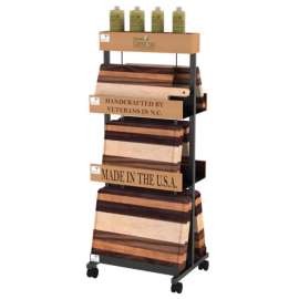 WM Display Group 52 in. H X 20 in. W X 17.5 in. L Black Cutting Board Display Metal