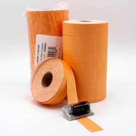 Adhesive Backed Orange Price Ticket Labels