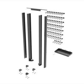64 in. H X 5.5 in. W Black Metal Conversion Kit Endcap Display