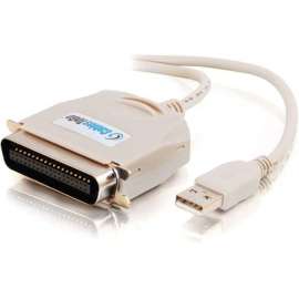 C2G 6ft USB to C36 Parallel Printer Adapter Cable, Category 6 for Network Device, 500 ft, Bare Wire, Bare Wire