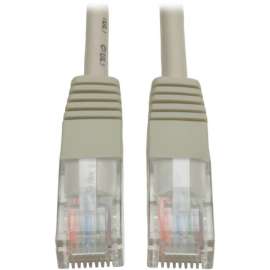 Tripp Lite Cat5e 350 MHz Molded (UTP) Ethernet Cable (RJ45 M/M), Gray, 14 ft. (4.27 m), 14ft, 1 x RJ-45 Male, 1 x RJ-45 Male