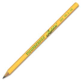 Ticonderoga Laddie Woodcase Pencil w/o Eraser, HB #2, Yellow, Dozen