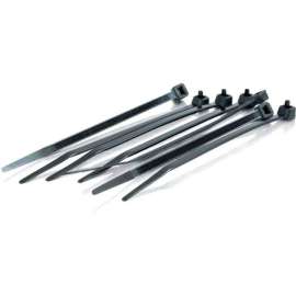 C2G 4in Cable Tie Multipack (100 pack), Black, Cable Tie, Black, 100 Pack