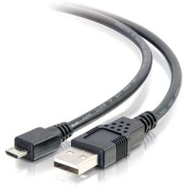 C2G 2m (6ft) USB Cable, USB A to USB Micro B, M/M, Type A Male USB, Micro Type B Male USB