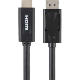 Belkin Video Cable Adapter, DisplayPort Male Digital Audio/Video, HDMI Male Digital Audio/Video, 6ft