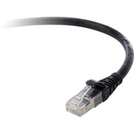 Belkin Cat. 6a Patch Cable, RJ-45 Male, RJ-45 Male, 3ft, Black