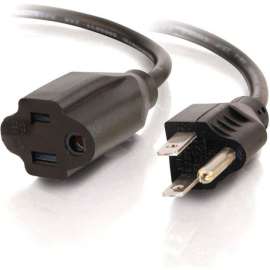 C2G 2ft 16 AWG Outlet Saver Power Extension Cord (NEMA 5-15P to NEMA 5-15R), 2ft