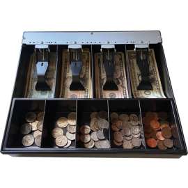 apg Vasario Series Cash Drawer Replacement Tray , Plastic Molded Till for Cash Register, 4 Bill/ 5 Coin Compartments , 12.7" x 11.7" x 2.2" , VPK-15B-1A-BX
