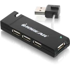 IOGEAR 4-port Hi-Speed USB 2.0 Hub, 4 x 4-pin Type A USB 2.0 USB, External