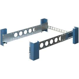 Innovation First Rack Solutions 2U Universal Rail 24in Depth with Wirebar, Steel, 75 lb