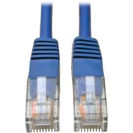 Tripp Lite Cat5e 350 MHz Molded (UTP) Ethernet Cable (RJ45 M/M) PoE Blue 6 ft. (1.83 m), Category 5e, 6ft, 1 x RJ-45 Male Network, 1 x RJ-45 Male Network