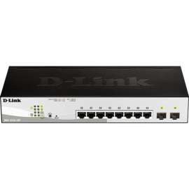 D-Link DGS-1210-10P Web Smart Switch, 10 Ports, Manageable, 8 x 10/100/1000 PoE Ports + 2 x Gigabit SFP Ports