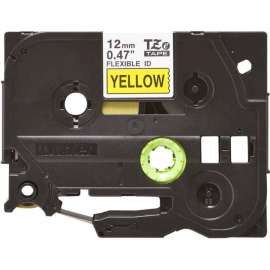 Brother TZe-FX631 Flexible Thermal Label, 15/32" x 26 19/64 ft Length, Rectangle, Thermal Transfer, Yellow
