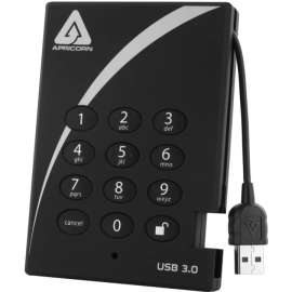 Apricorn Mass Storag Apricorn Aegis Padlock A25-3PL256-500 500 GB Hard Drive, 2.5" External, USB 3.0, 5400rpm, Hot Swappable