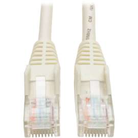 Tripp Lite 7ft Cat5e / Cat5 350MHz Snagless Patch Cable RJ45 M/M White 7', 7 ft Category 5e Network Cable for Network Device, First End: 1 x RJ-45 Network, Male, Second End: 1 x RJ-45 Network
