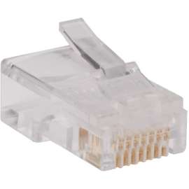 Tripp Lite RJ45 for Solid / Standard Conductor 4-Pair Cat5e Cat5 Cable 100 Pack, 100 Pack, 1 x RJ-45 Network Male