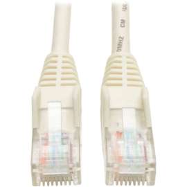 Tripp Lite 50ft Cat5e / Cat5 Snagless Molded Patch Cable RJ45 M/M White 50', 50 ft Category 5e Network Cable for Network Device, First End: 1 x RJ-45 Network, Male, Second End: 1 x RJ-45 Network