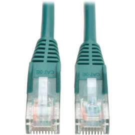 Tripp Lite 3ft Cat5e / Cat5 350MHz Snagless Patch Cable RJ45 M/M Green 3', 3 ft Category 5e Network Cable for Network Device, First End: 1 x RJ-45 Network, Male, Second End: 1 x RJ-45 Network