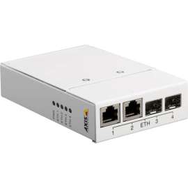 Axis Communications AXIS T8604 Media Converter Switch, 2 x Network (RJ-45), 10/100Base-TX, 2 x Expansion Slots, 2 x SFP Slots
