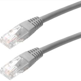 4XEM 10FT Cat5e Molded RJ45 UTP Network Patch Cable (Gray), 10 ft Category 5e Network Cable for Notebook, Network Device, First End: 1 x RJ-45 Network, Male, Second End: 1 x RJ-45 Network