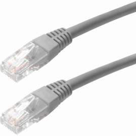 4XEM 35FT Cat5e Molded RJ45 UTP Network Patch Cable (Gray), 35 ft Category 5e Network Cable for Network Device, Notebook, First End: 1 x RJ-45 Network, Male, Second End: 1 x RJ-45 Network