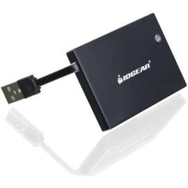 IOGEAR Portable Smart Card Reader (Contact Style), Cable, TAA Compliant