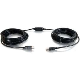 C2G 25ft USB Cable, USB A to USB B Cable, Active, Center Boost, M/M
