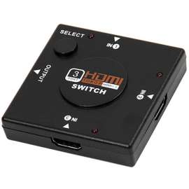 4XEM 3 Port HDMI Switch with full HD support. 3 HDMI devices into 1 HDMI display., 3 Port HDMI Switch with 1920 x 1080, Full HD, 3 HDMI in and switch to 1 HDMI out